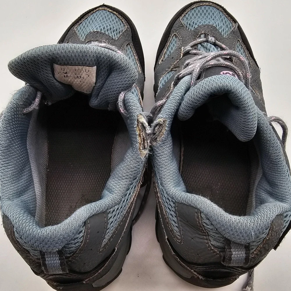 Merrell Waterproof Shoes Womens Size‎ 5 Gray Blue Athletic Hiking Trail Comfort